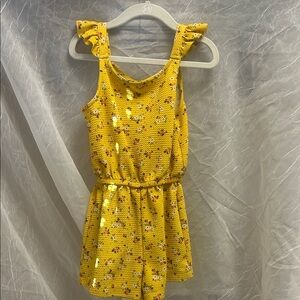 One Step Ahead Yellow Floral Kids Romper